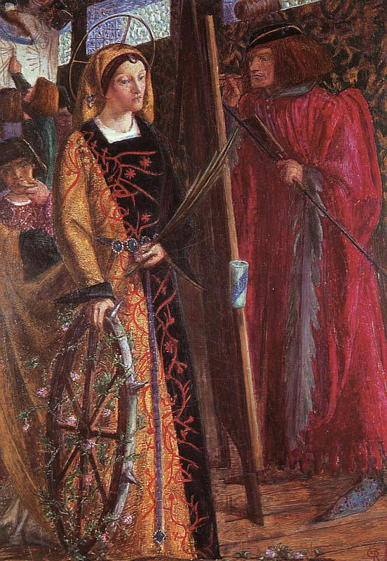 Dante Gabriel Rossetti Saint Catherine oil painting image